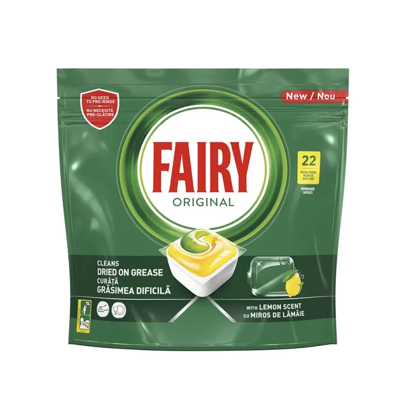 Detergent De vase Fairy Tablete Lemon 22buc
