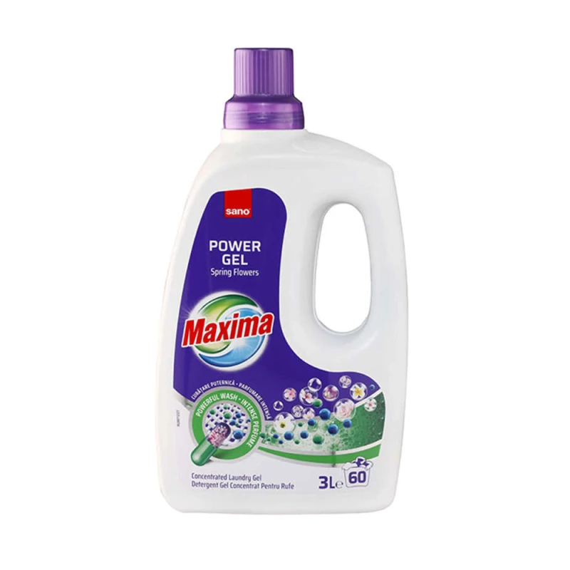 Detergent De Rufe Lichid Gel Sano Maxima Spring Flowers 60 spalari 3L