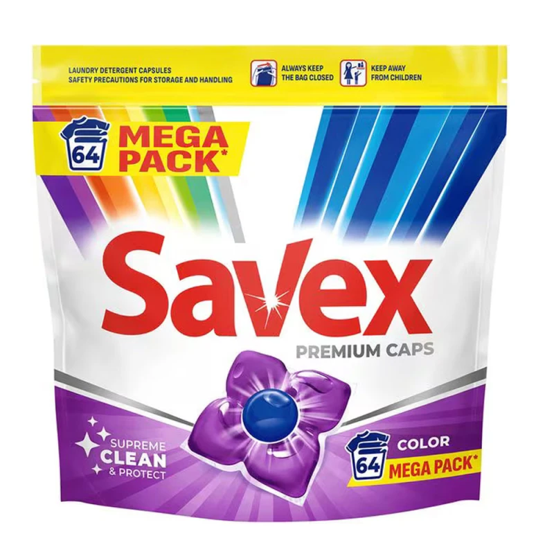 Detergent Capsule Savex Super Caps Color 64 buc