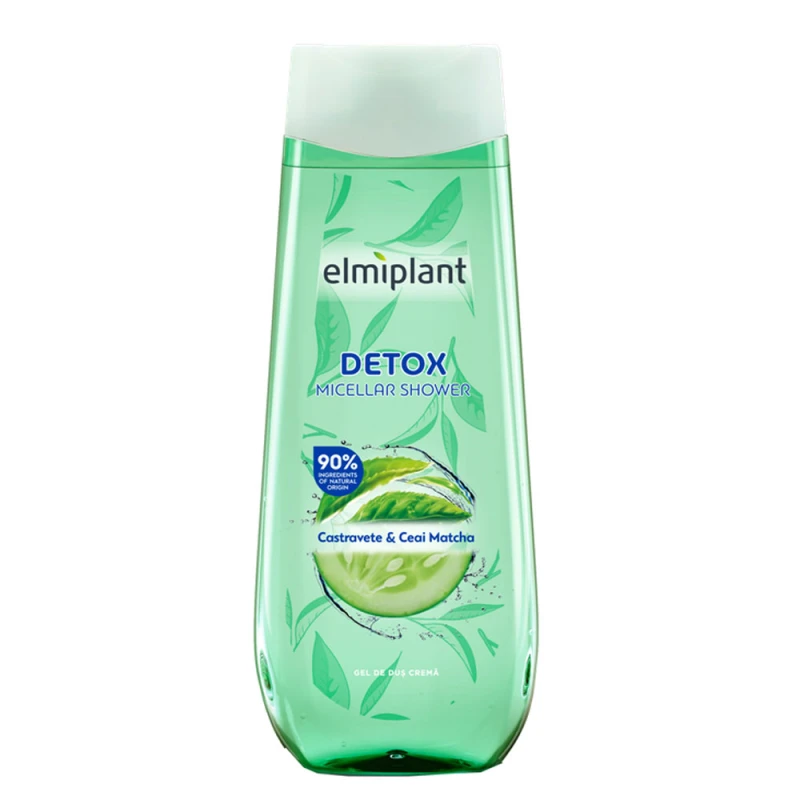 Gel Dus Elmiplant Micelar Detox Castravete Ceai Matcha 400ml